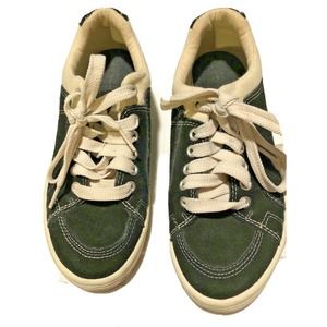 SIMPLE Brand Shoes 5 Old School Suede/ Canvas Lace Up Comfort Black Preowned.